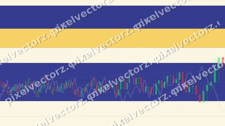 Glowing neon chart background in dark blue and amber