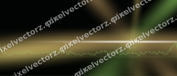Glowing neon chart background in lime and yellow