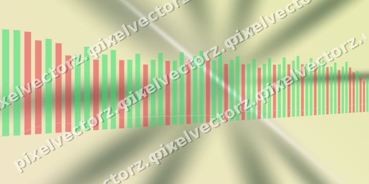 Soft pastel chart background in dark green and amber