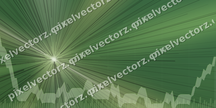 Glowing neon chart background in lime and yellow