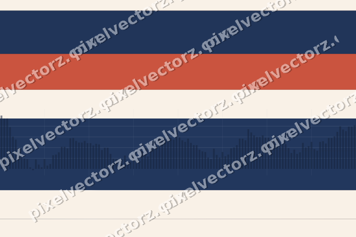 Glowing neon chart background in blue and red