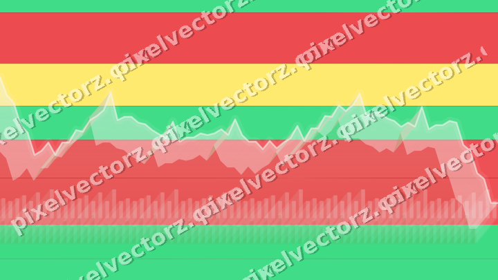 Glowing neon chart background in red and orange