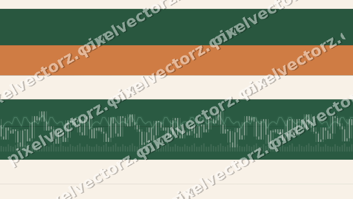 Glowing neon chart background in green and orange