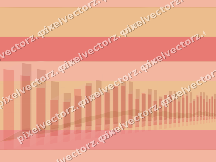 Glowing neon chart background in red and orange