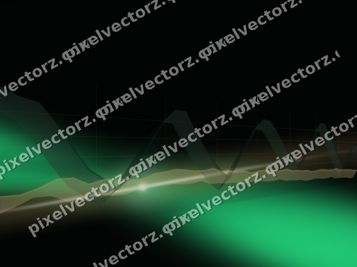 Glowing neon chart background in green and amber