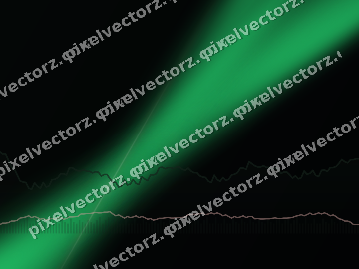 Glowing neon chart background in green and red