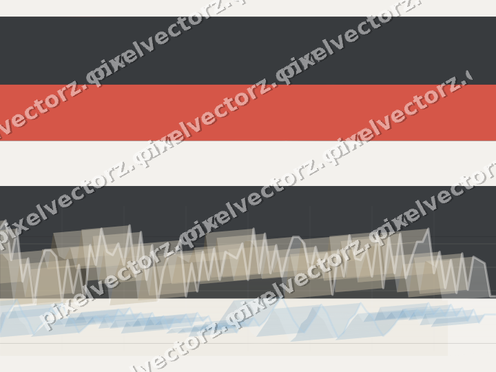 Glowing neon chart background in red and pale amber