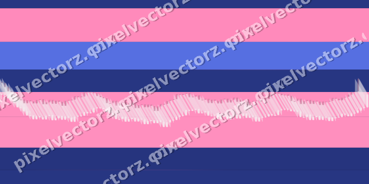 Glowing neon chart background in pink and blue
