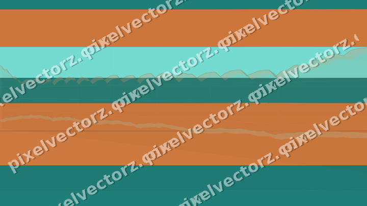 Glowing neon chart background in orange and teal