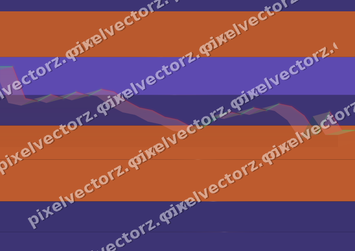 Glowing neon chart background in orange and blue
