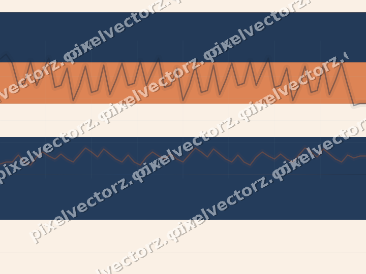 Glowing neon chart background in blue and orange