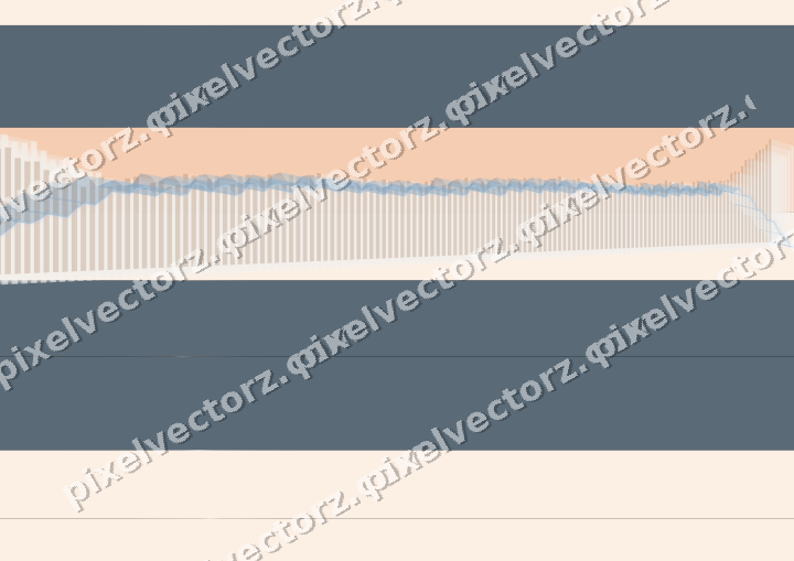 Glowing neon chart background in blue and orange