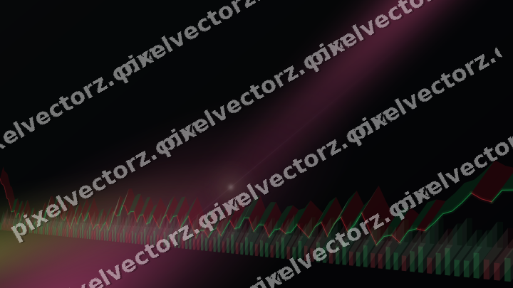 Glowing neon chart background in lime and amber