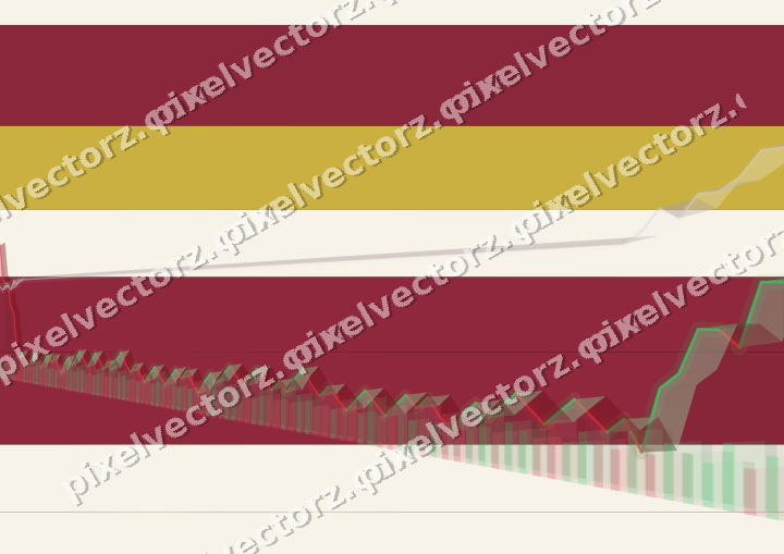 Glowing neon chart background in pink and red