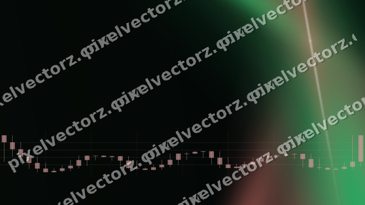Glowing neon chart background in red and green