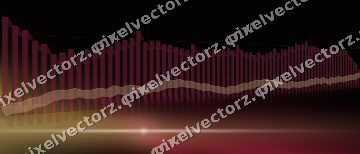 Glowing neon chart background in pink and amber