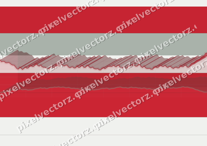 Glowing neon chart background in red and green