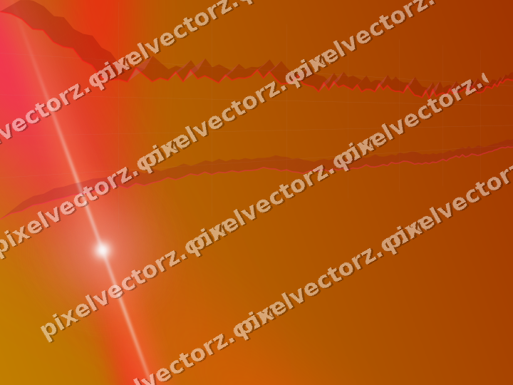 Glowing neon chart background in red and orange