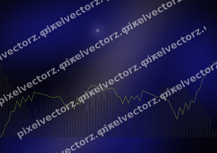 Glowing neon chart background in blue and purple