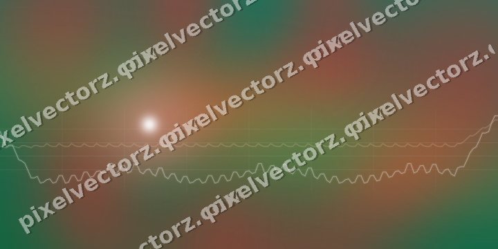Glowing neon chart background in red and orange