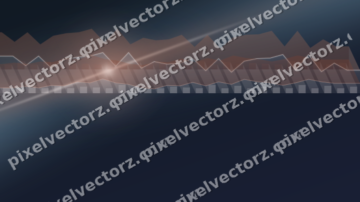Glowing neon chart background in orange and cyan