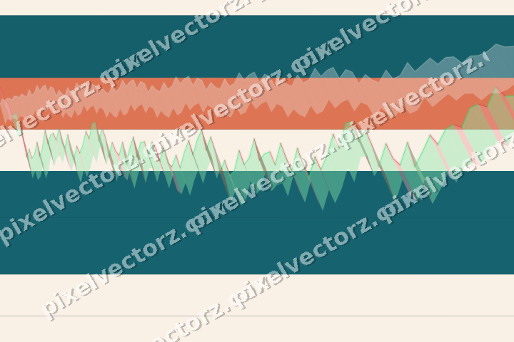 Glowing neon chart background in dark teal and orange