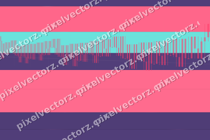 Glowing neon chart background in pink and amber