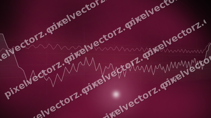 Glowing neon chart background in pink and yellow