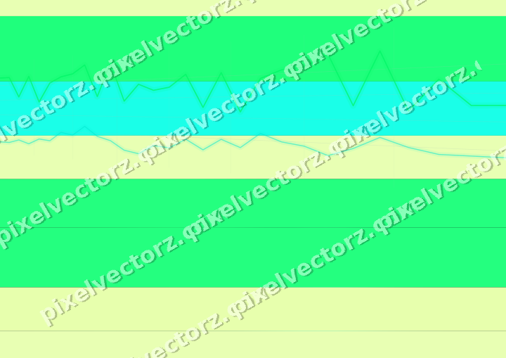 Glowing neon chart background in green and lime