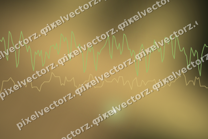 Glowing neon chart background in lime and yellow