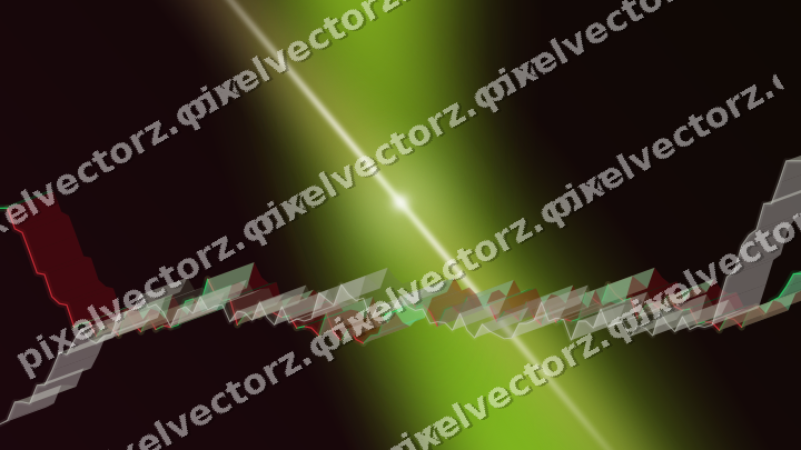 Glowing neon chart background in lime and pink