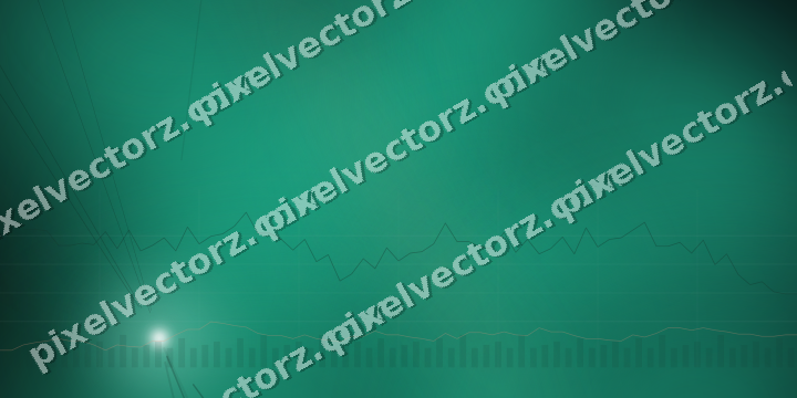 Glowing neon chart background in green and orange