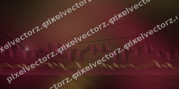 Glowing neon chart background in pink and amber