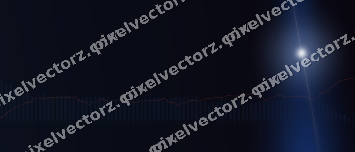 Glowing neon chart background in blue and red