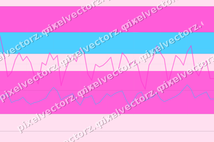 Glowing neon chart background in magenta and purple