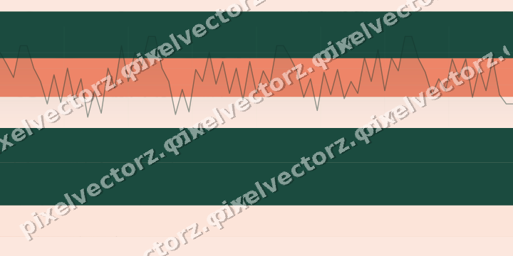 Soft pastel chart background in dark green and orange