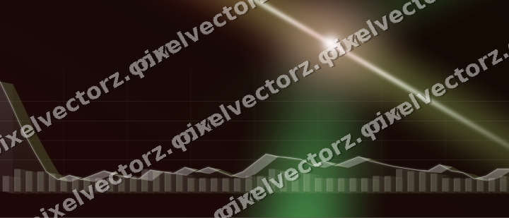 Glowing neon chart background in red and green