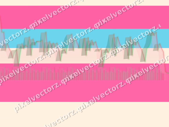 Soft pastel chart background in pink and cyan