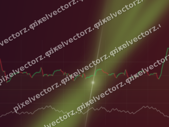 Glowing neon chart background in lime and pink