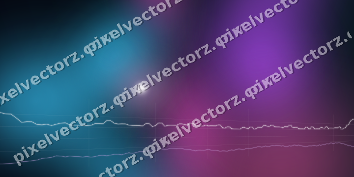 Glowing neon chart background in magenta and purple