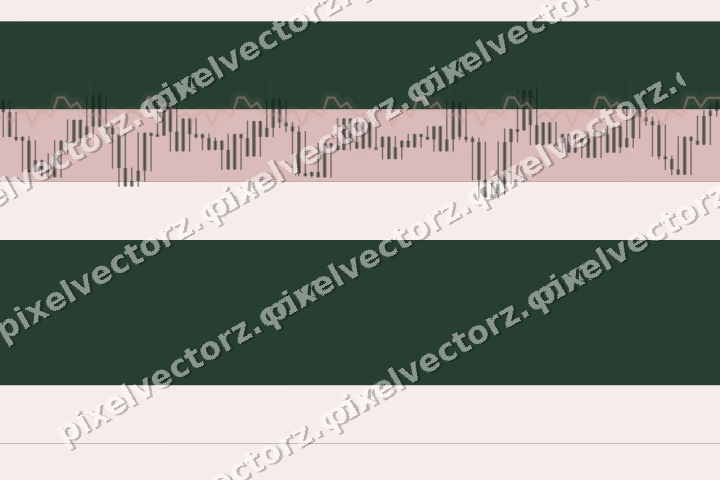 Glowing neon chart background in dark green and red