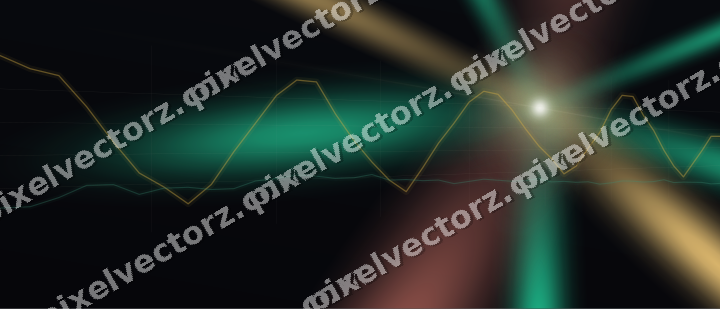 Glowing neon chart background in amber and green