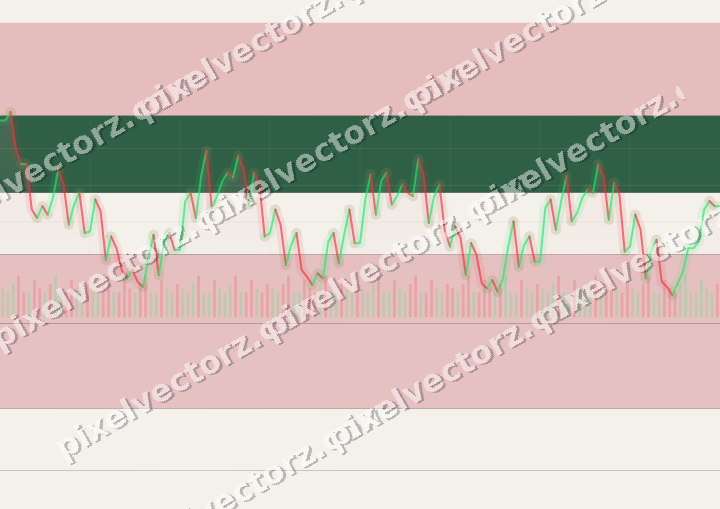 Glowing neon chart background in red and green