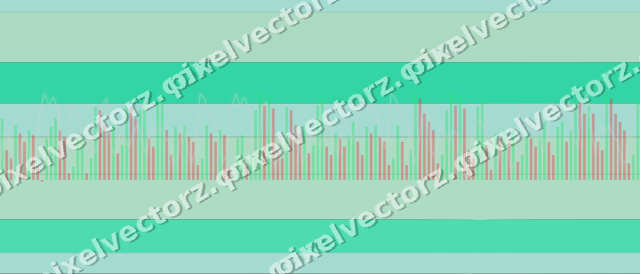 Glowing neon chart background in green and teal
