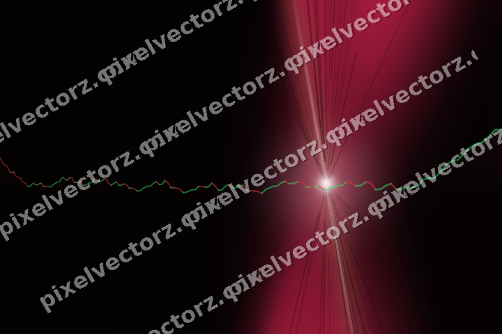 Glowing neon chart background in pink and amber