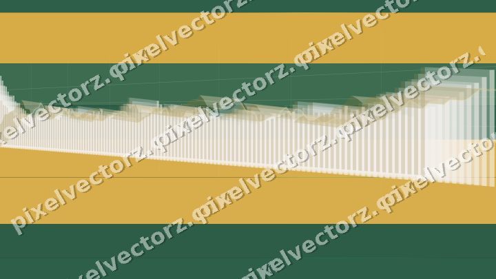 Glowing neon chart background in amber and green