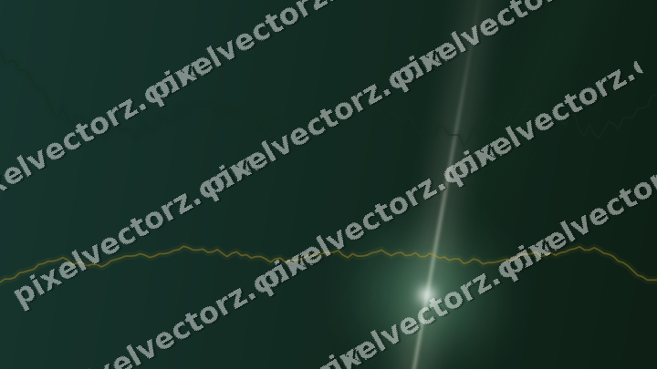 Glowing neon chart background in dark green and amber