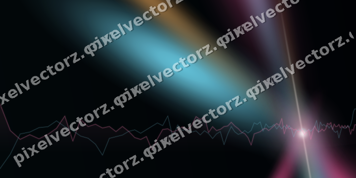 Glowing neon chart background in pink and cyan