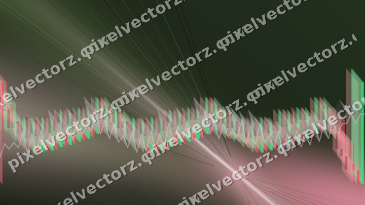 Glowing neon chart background in pink and dark lime