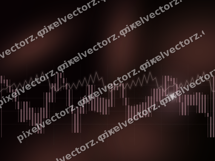 Glowing neon chart background in pink and red